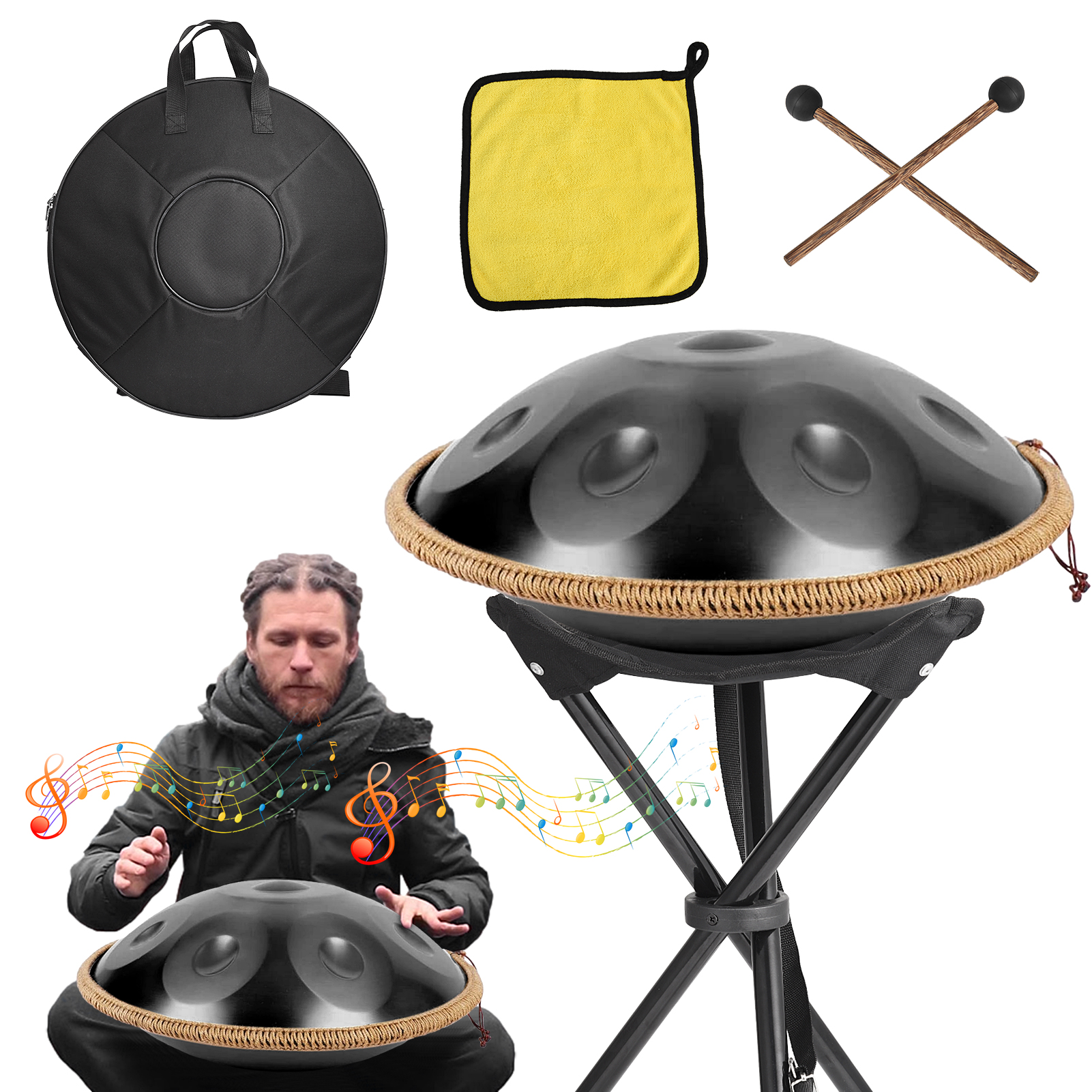 Musical Instrument Handpan - Hand Pan Drum G Minor 9