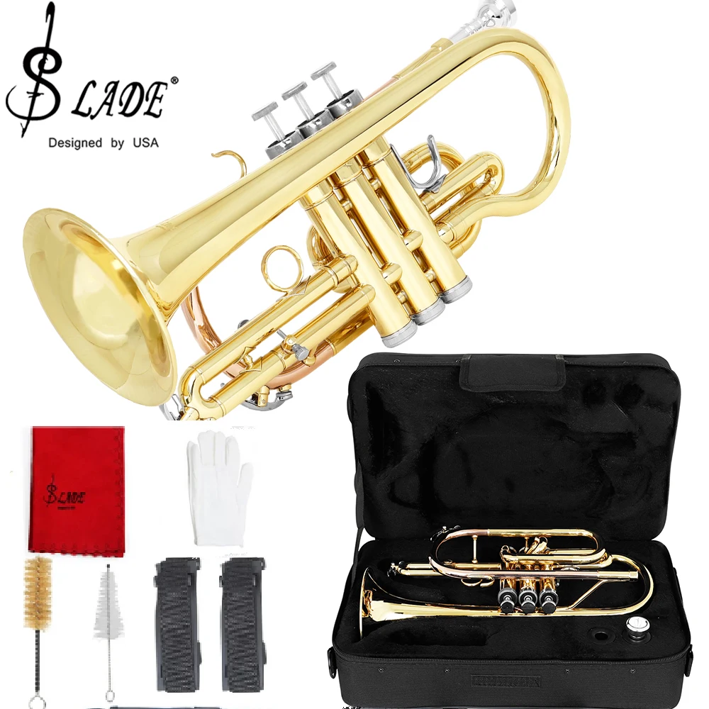 Musical Instrument Cornet - SLADE Professional Bb Cornet Brass body