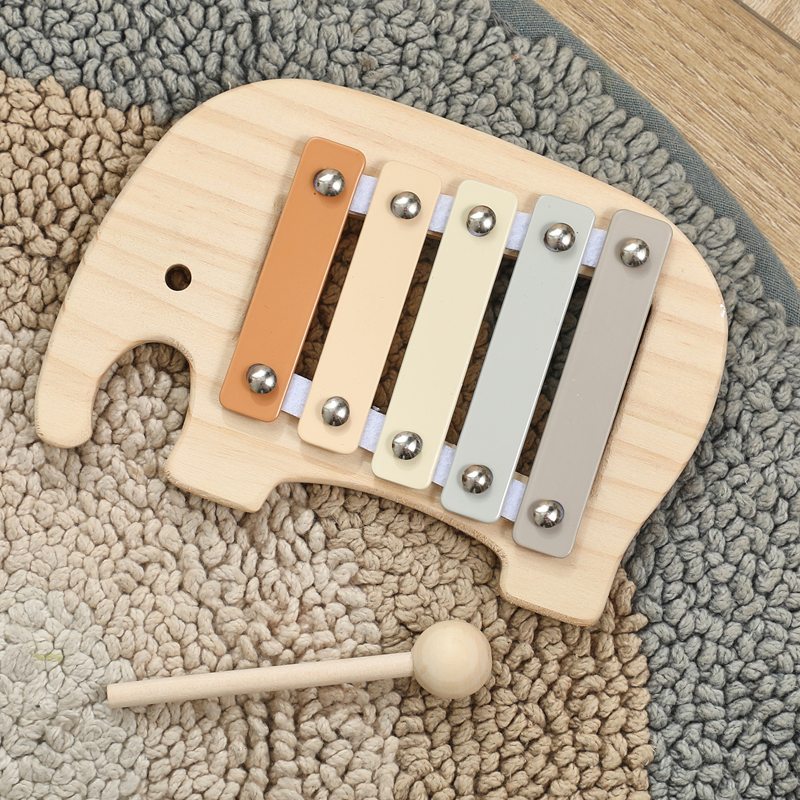 Musical Instrument For Babies - Baby Montessori Toy Cartoon Elephant Percussion