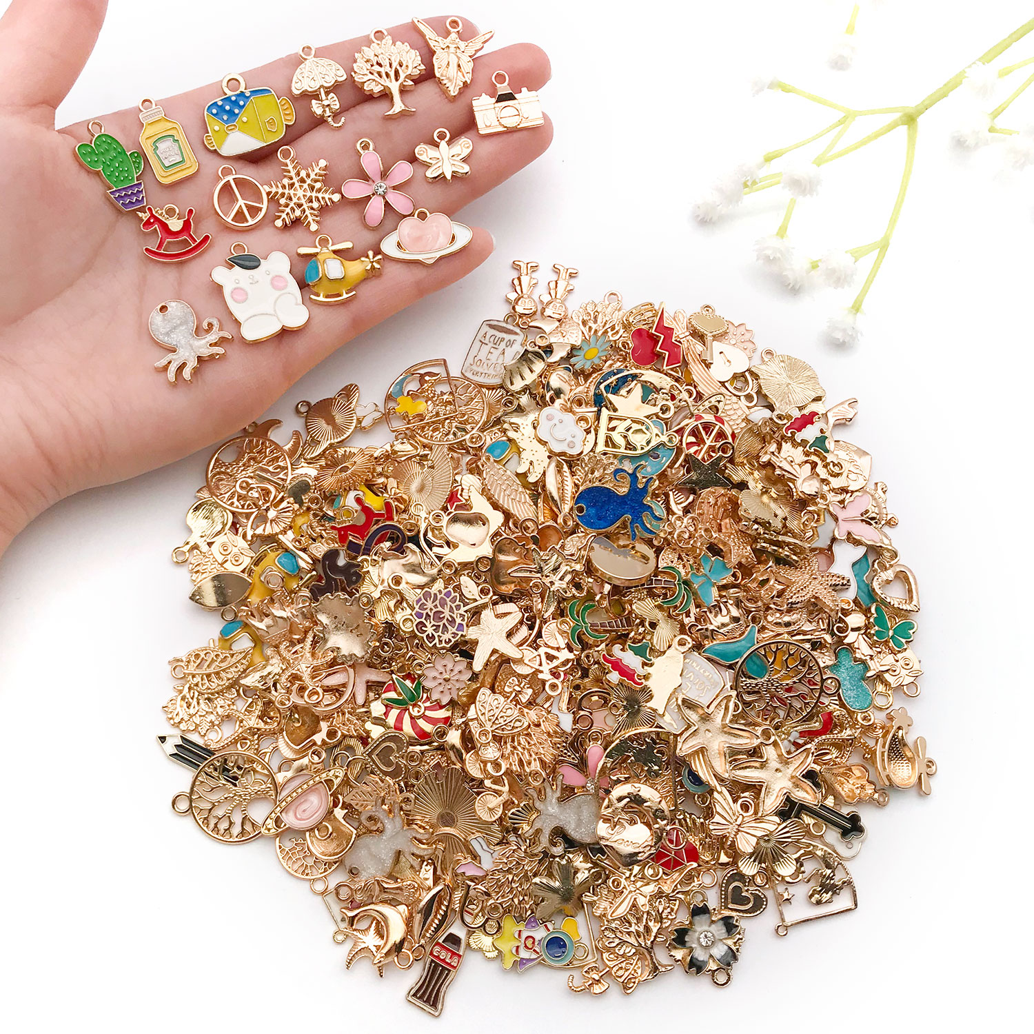 Musical Instrument Jewelry - 20/30/100pcs Assorted KC Gold Enamel Charm
