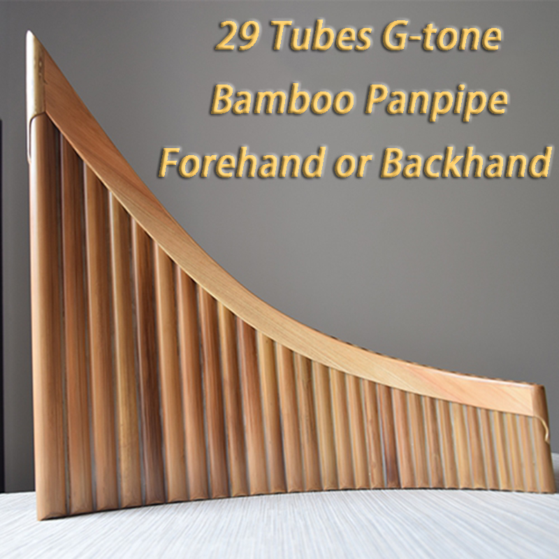 Shakuhachi Bamboo Flute - Forehand 29 Tubes G-tone Panpipe Bitter