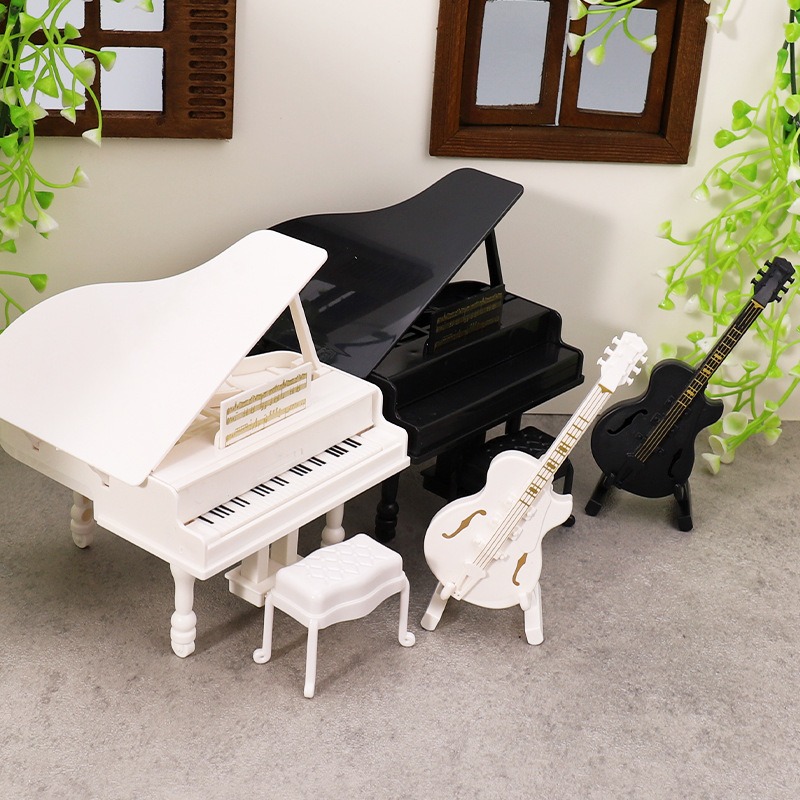 Musical Instrument Drawing - Miniature Grand Piano Model For Dollhouse