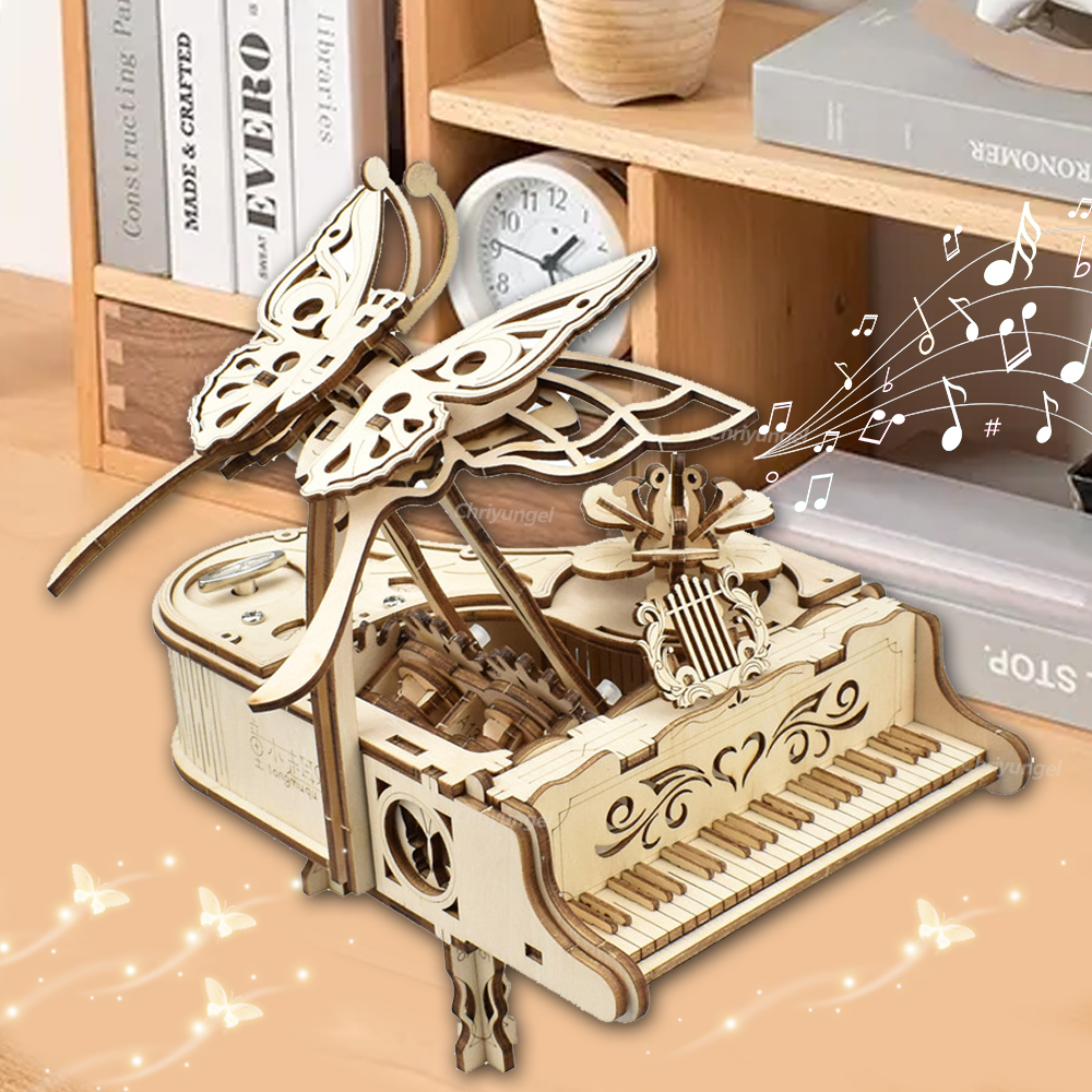 Musical Instrument Diy For Kids - 3D Wooden Puzzle Music Box Piano