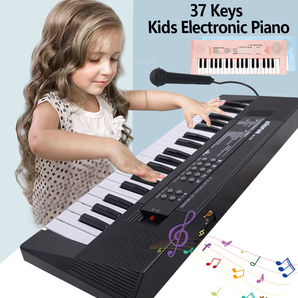 Musical Instrument Drawing - 37 Keys Electronic Piano Keyboards with