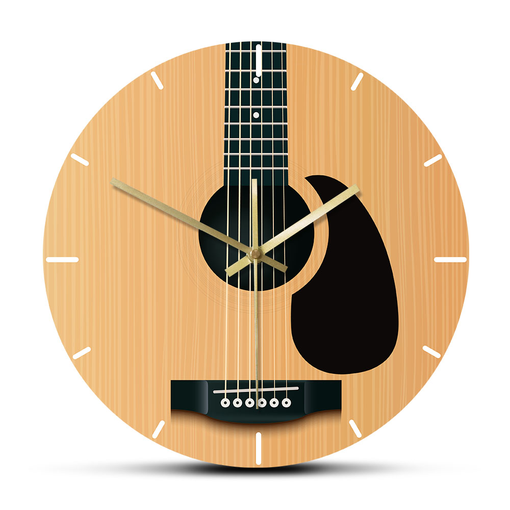 Musical Instrument Manufacturers - Acoustic Guitar Decorative Wall Clock Music