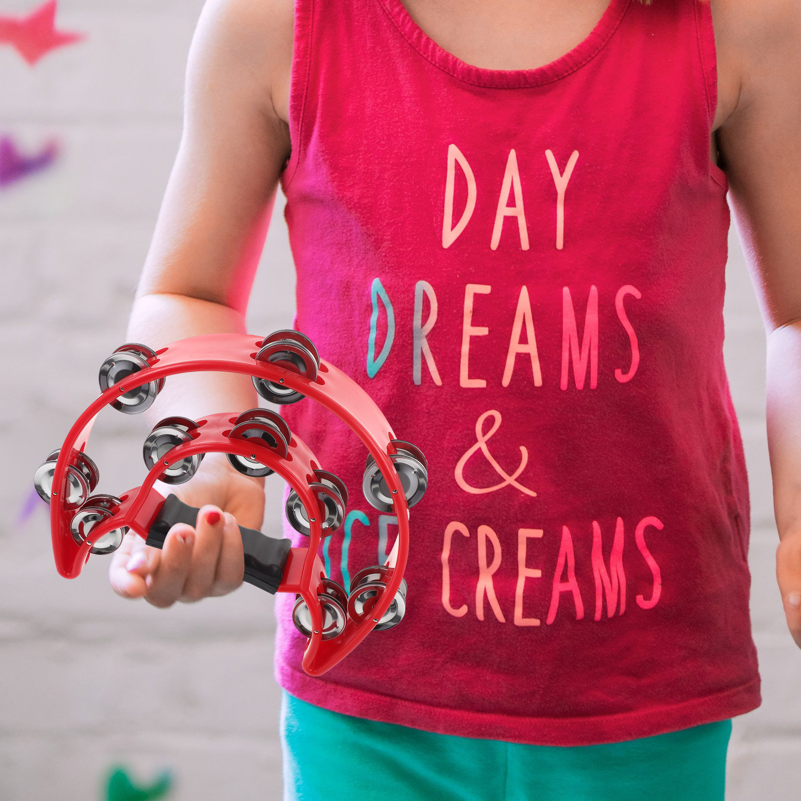 Musical Instrument In Orchestra - 40 Jingle Double Row Moon Tambourine