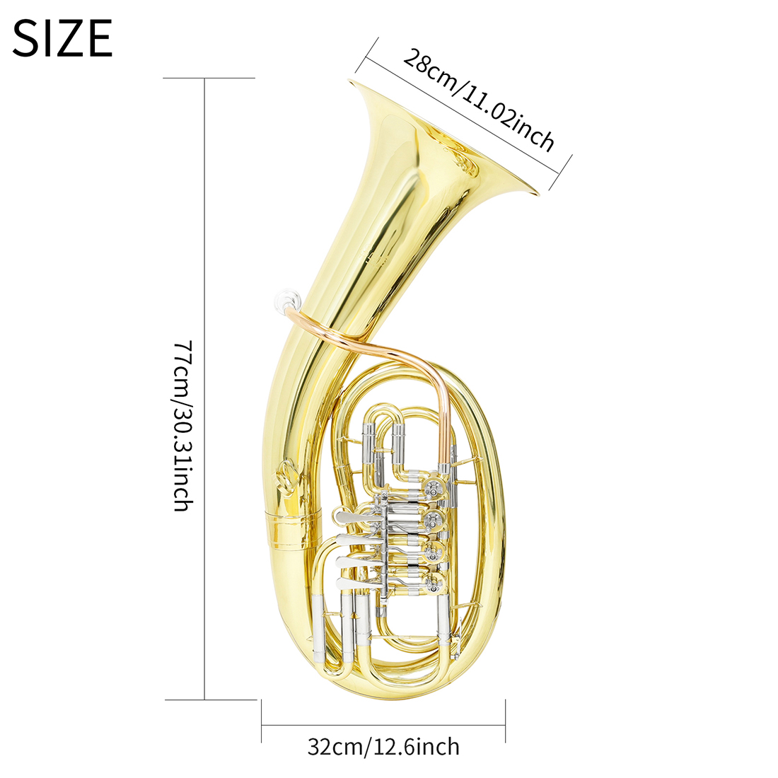 SLADE Euphonium Four Flat Keys – Musical Instrument Euphonium recenzja i cena