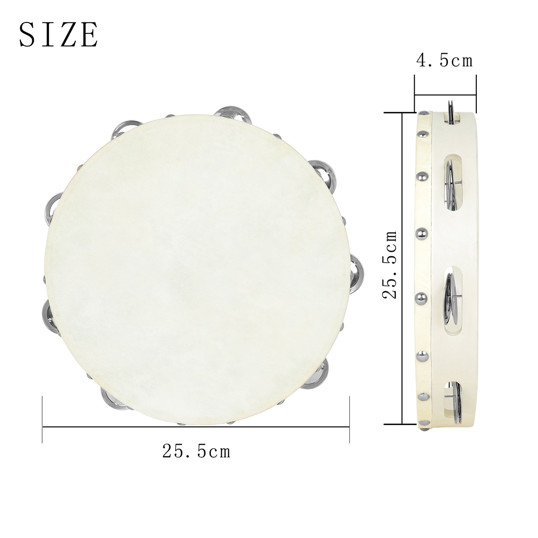 10 Inch Tambourine Hand Crank  – Musical Instrument Drawing recenzja i cena