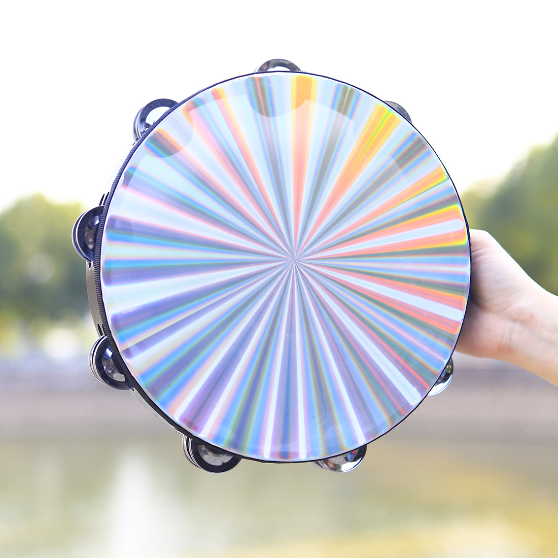 10 Inch Tambourine Hand Crank  – Musical Instrument Drawing recenzja i cena