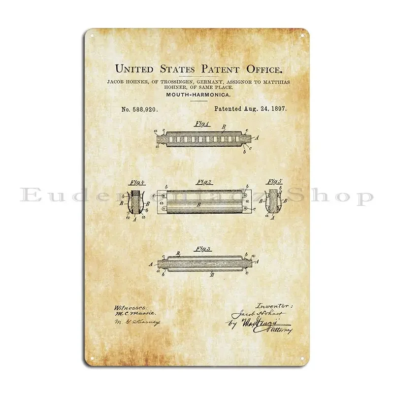 Hohner Harmonica Patent Player – Musical Instrument Drawing recenzja i cena