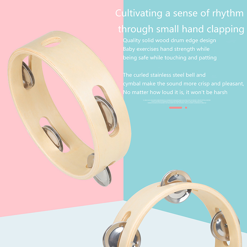 6 Inch Handbell Tambourine Met – Musical Instrument For Babies recenzja i cena