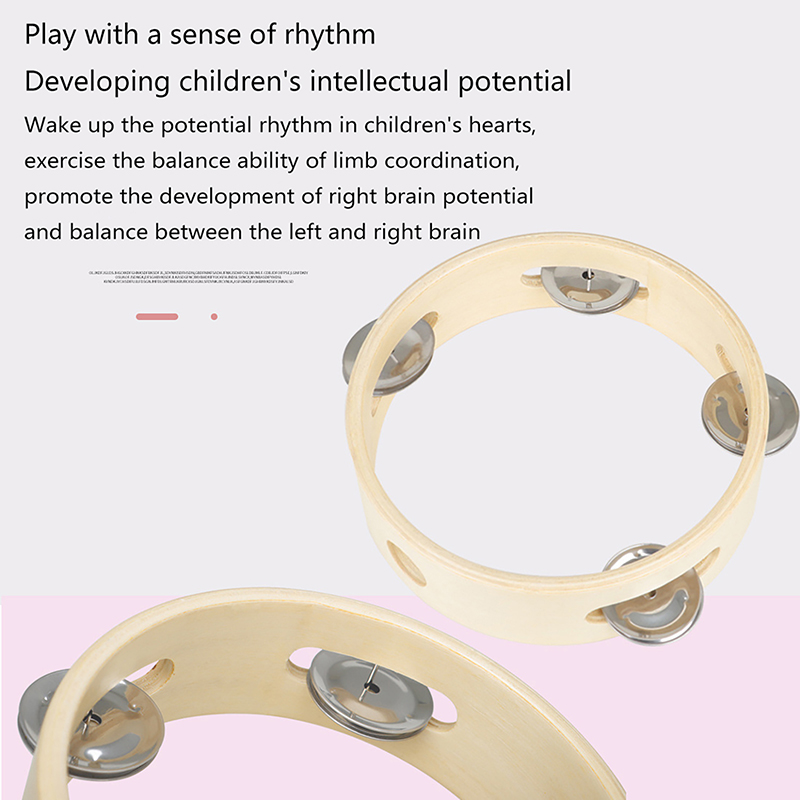 6 Inch Handbell Tambourine Met – Musical Instrument For Babies recenzja i cena