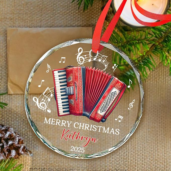 Accordion Lover Christmas Orna – Musical Instrument With Name recenzja i cena