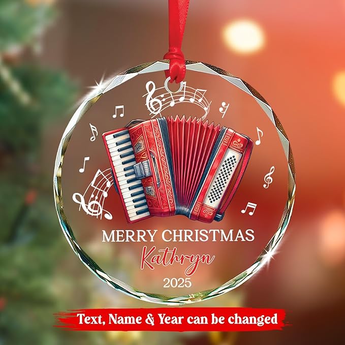 Accordion Lover Christmas Orna – Musical Instrument With Name recenzja i cena