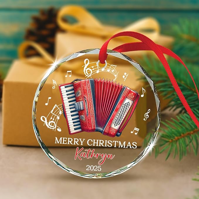 Accordion Lover Christmas Orna – Musical Instrument With Name recenzja i cena