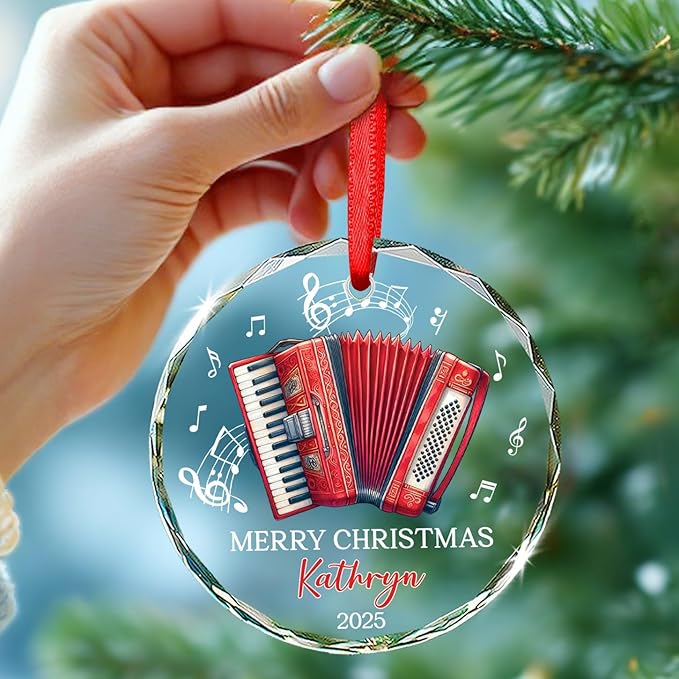 Accordion Lover Christmas Orna – Musical Instrument With Name recenzja i cena