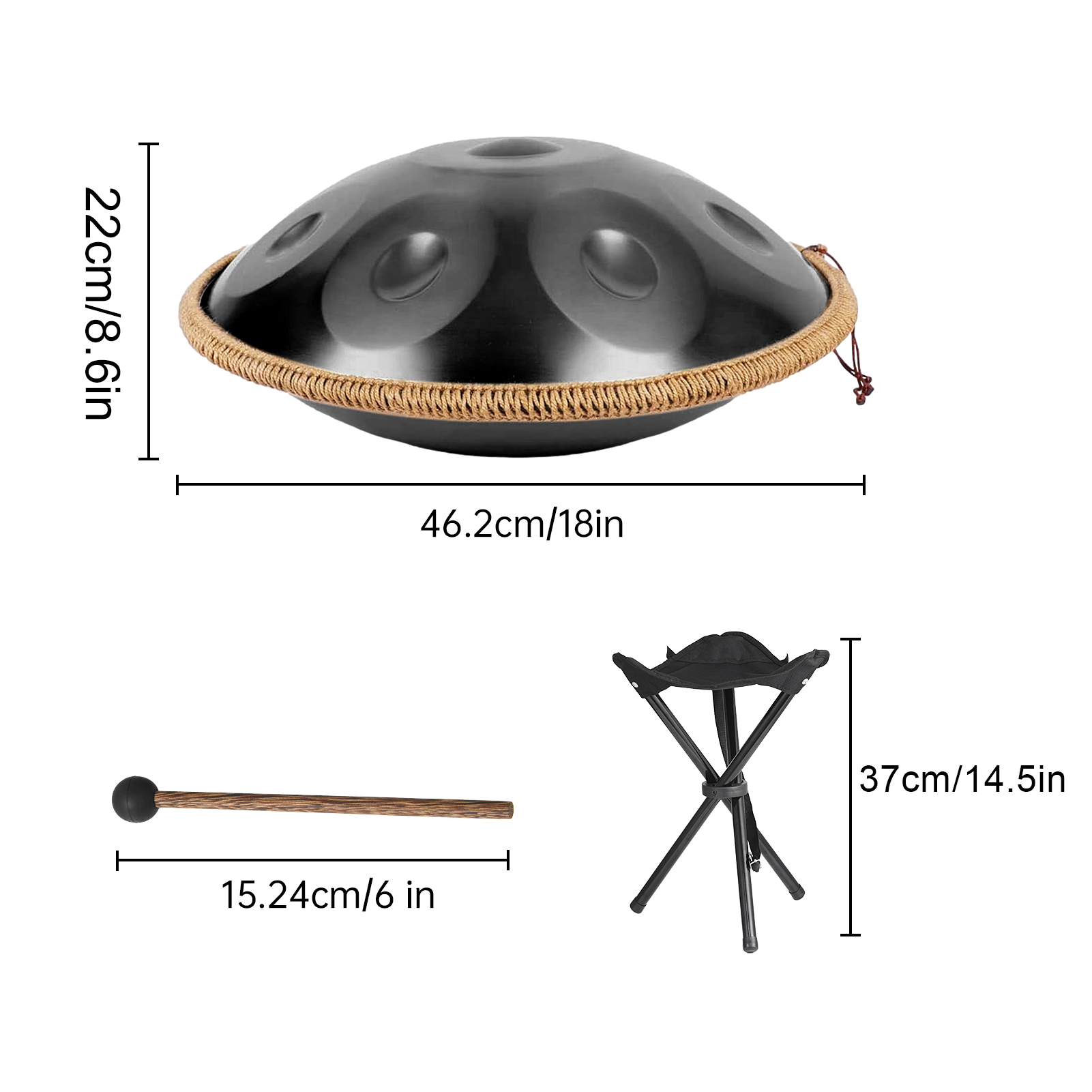 Hand Pan Drum G Minor 9 Notes  – Musical Instrument Handpan recenzja i cena