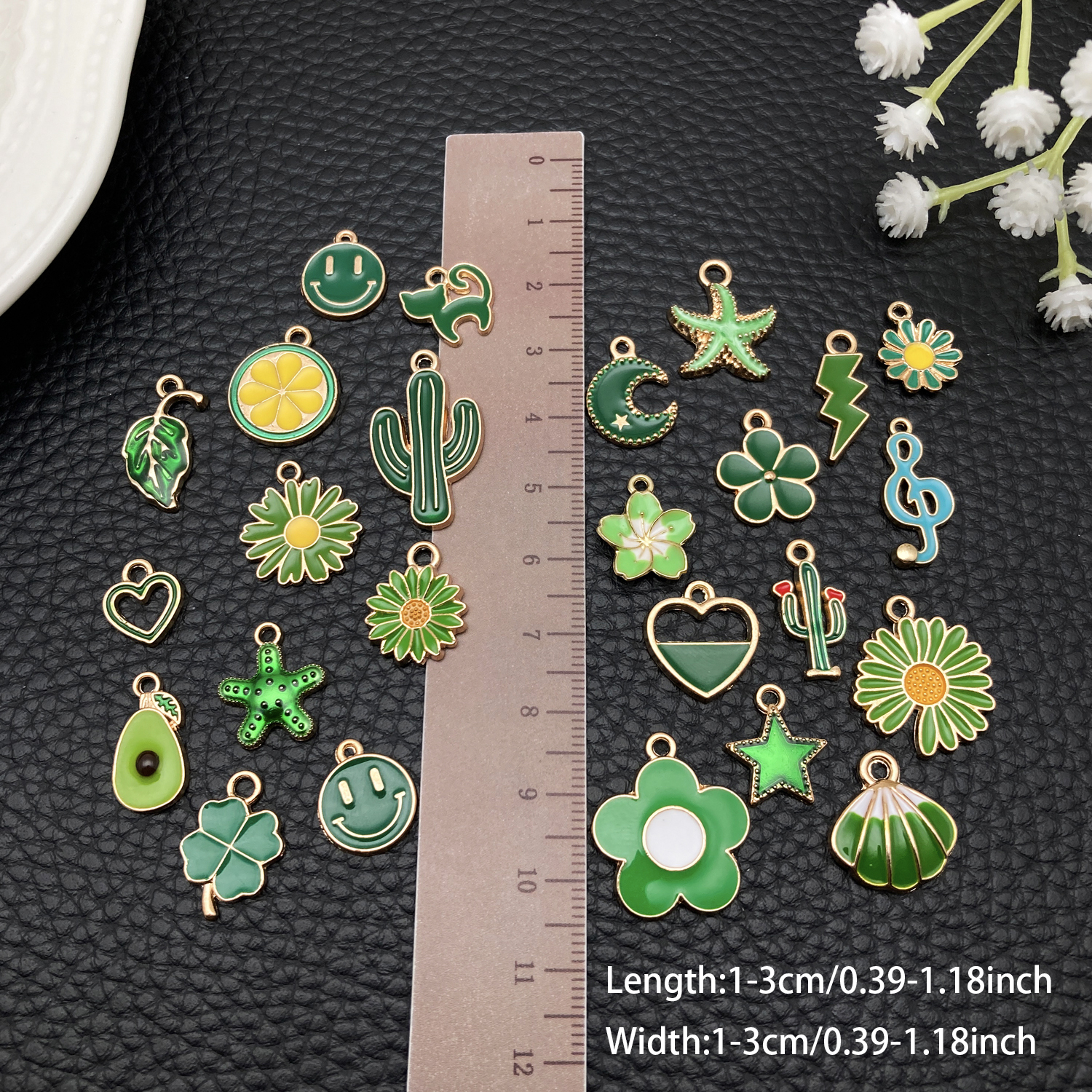 20/50/100pcs Forest Green Enam – Musical Instrument Jewelry recenzja i cena