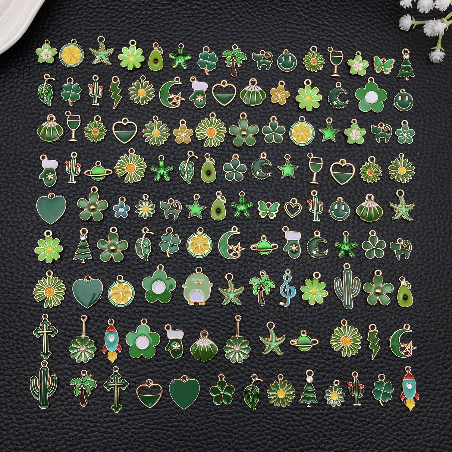 20/50/100pcs Forest Green Enam – Musical Instrument Jewelry recenzja i cena
