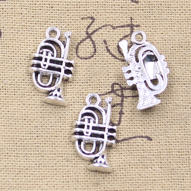 10pcs Charms Musical Instrumen – Musical Instrument Cornet recenzja i cena
