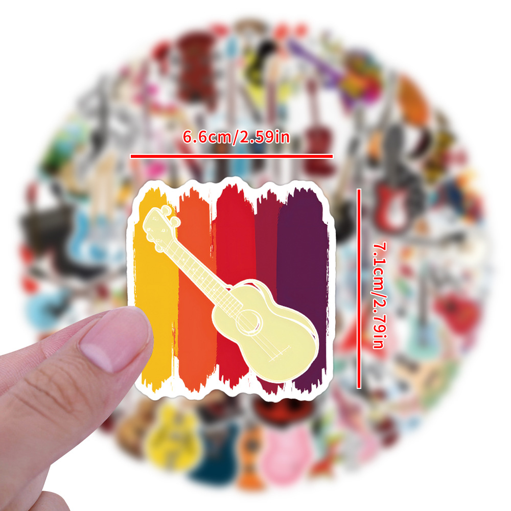 55/110PCS Guitar Stickers Crea – Musical Instrument Diy For Kids recenzja i cena
