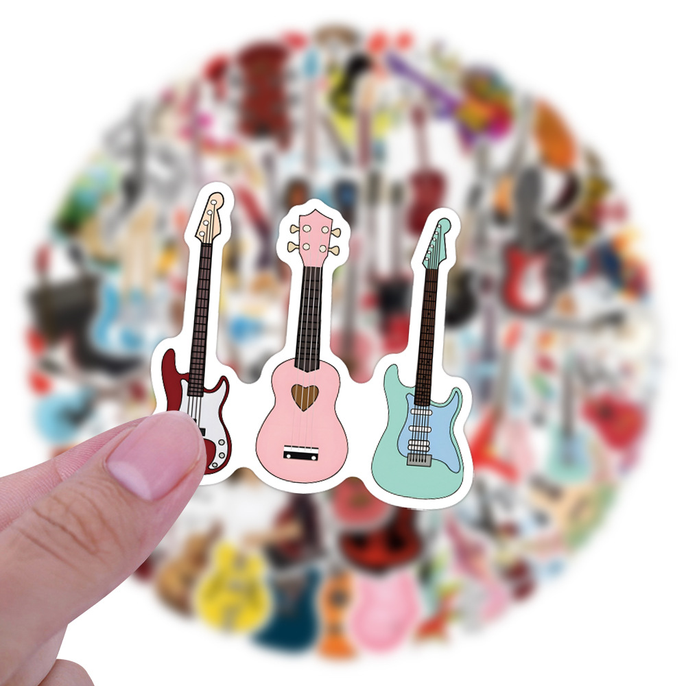 55/110PCS Guitar Stickers Crea – Musical Instrument Diy For Kids recenzja i cena
