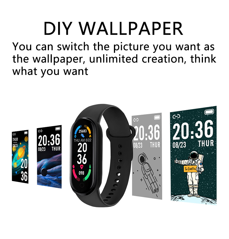 M6 Smart Watch Men Women Fitne – Musical Instrument Jewelry recenzja i cena