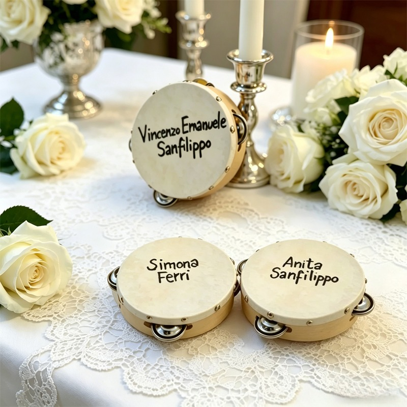 3/5PCS ﻿ Wedding Tambourine Dr – Musical Instrument With Name recenzja i cena