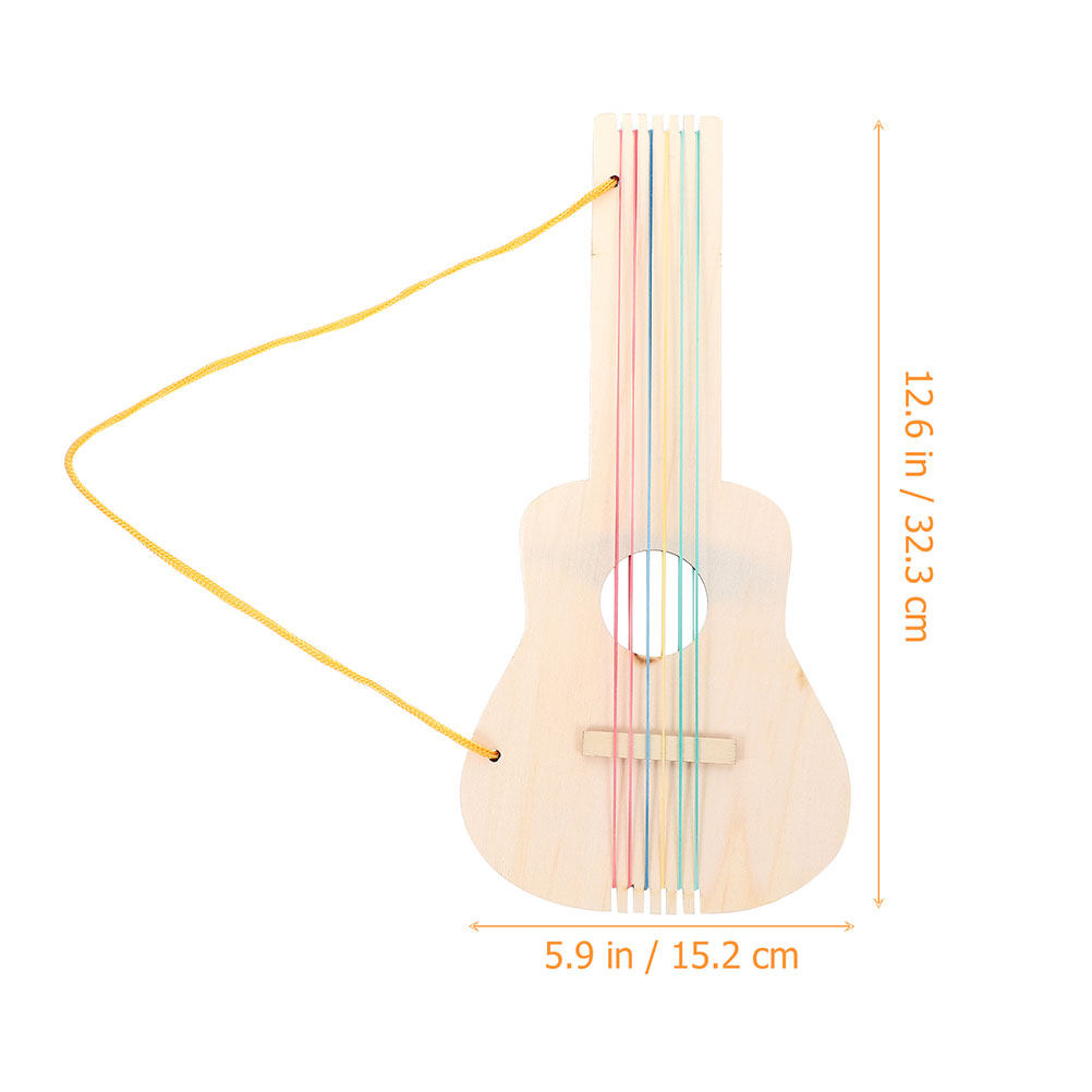 5Pcs Kids DIY Wooden Guitar Un – Musical Instrument Diy For Kids recenzja i cena