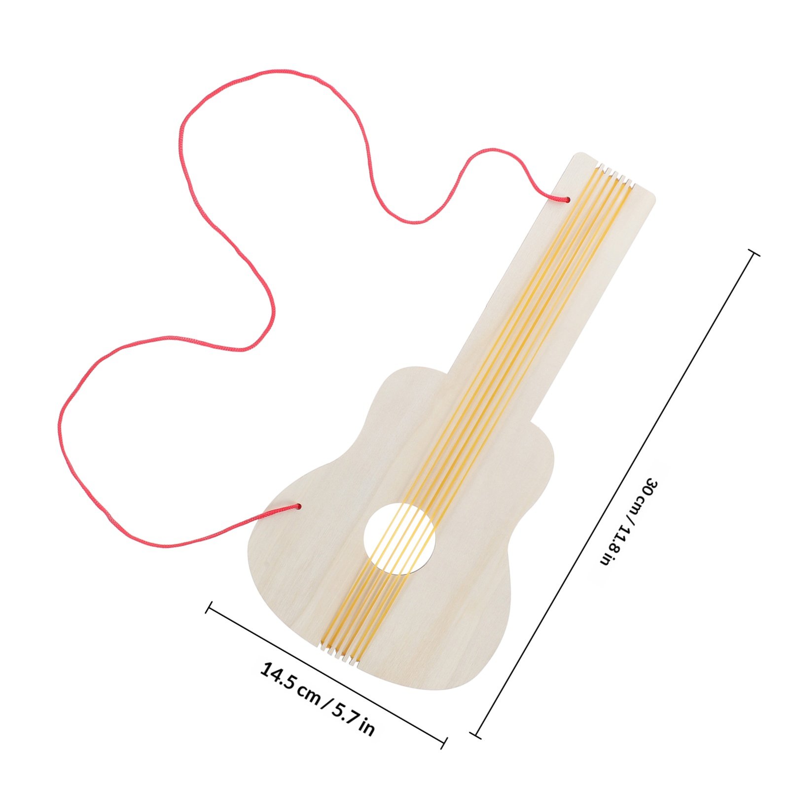 4Pcs Unfinished Wooden Guitar  – Musical Instrument Diy For Kids recenzja i cena