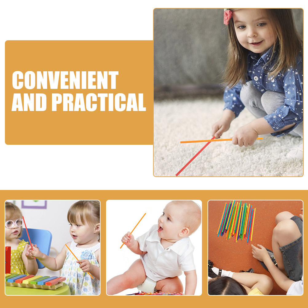 100Pcs Rhythm Sticks Portable  – Musical Instrument Diy For Kids recenzja i cena