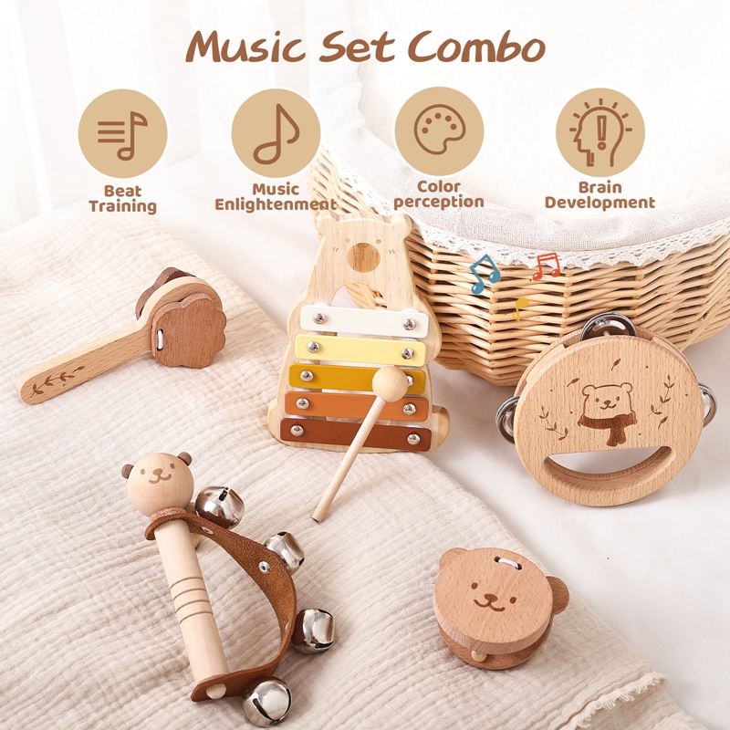 5pc Set Montessori Toys Baby M – Musical Instrument For Babies recenzja i cena