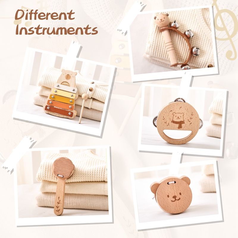 5pc Set Montessori Toys Baby M – Musical Instrument For Babies recenzja i cena