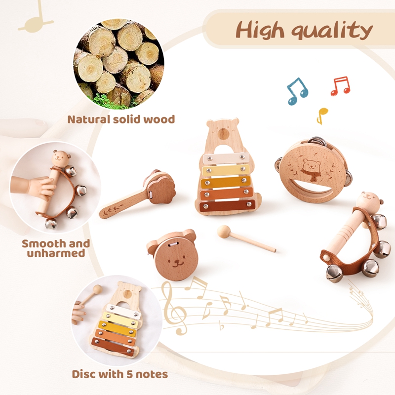 5pc Set Montessori Toys Baby M – Musical Instrument For Babies recenzja i cena