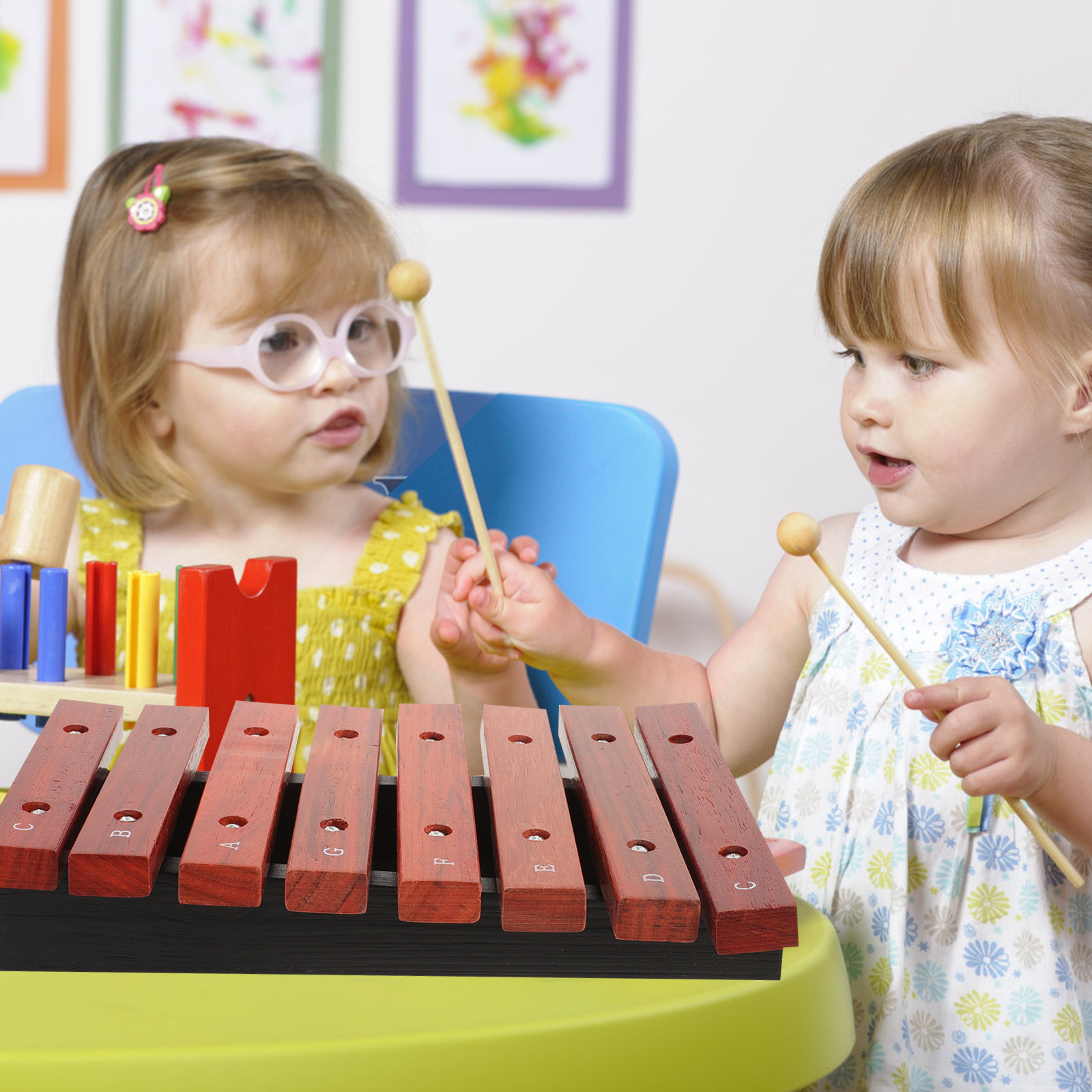 8 Note Wooden Xylophone for Be – Musical Instrument Mallet recenzja i cena