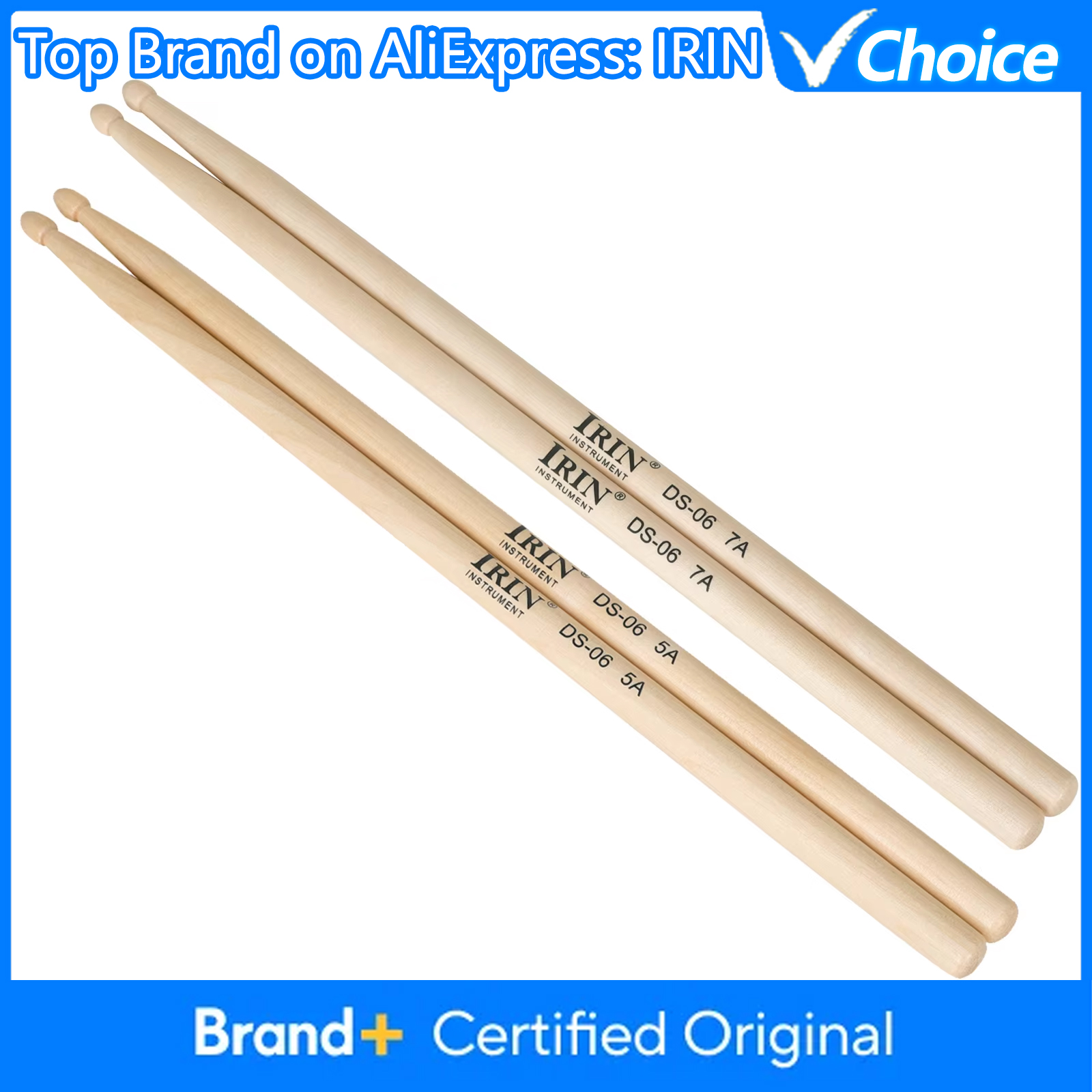 IRIN DS-06 Drum Sticks Maple D – Musical Instrument Mallet recenzja i cena
