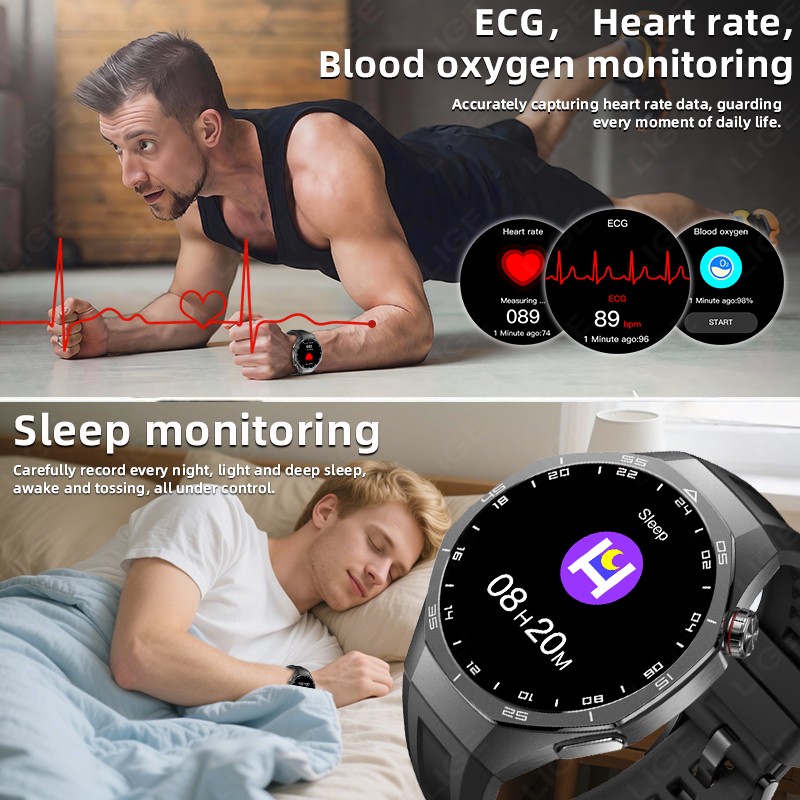 LIGE New ECG Monitor Watch Hea – Musical Instrument Jewelry recenzja i cena
