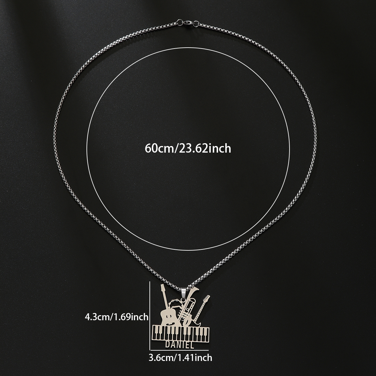 Custom Name Necklaces For Wome – Musical Instrument With Name recenzja i cena