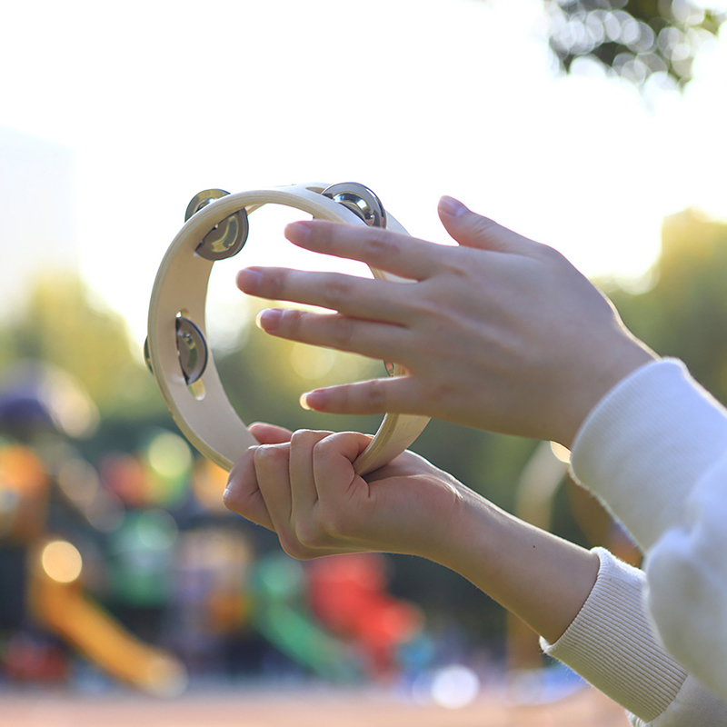 6 Inch Handbell Tambourine Met – Musical Instrument For Babies recenzja i cena