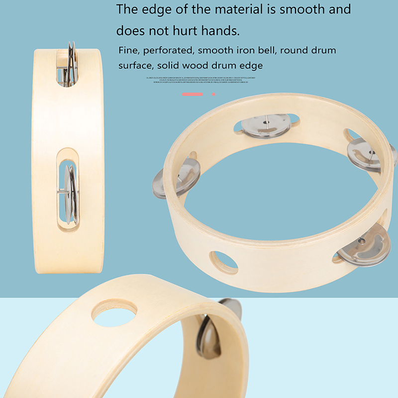 6 Inch Handbell Tambourine Met – Musical Instrument For Babies recenzja i cena