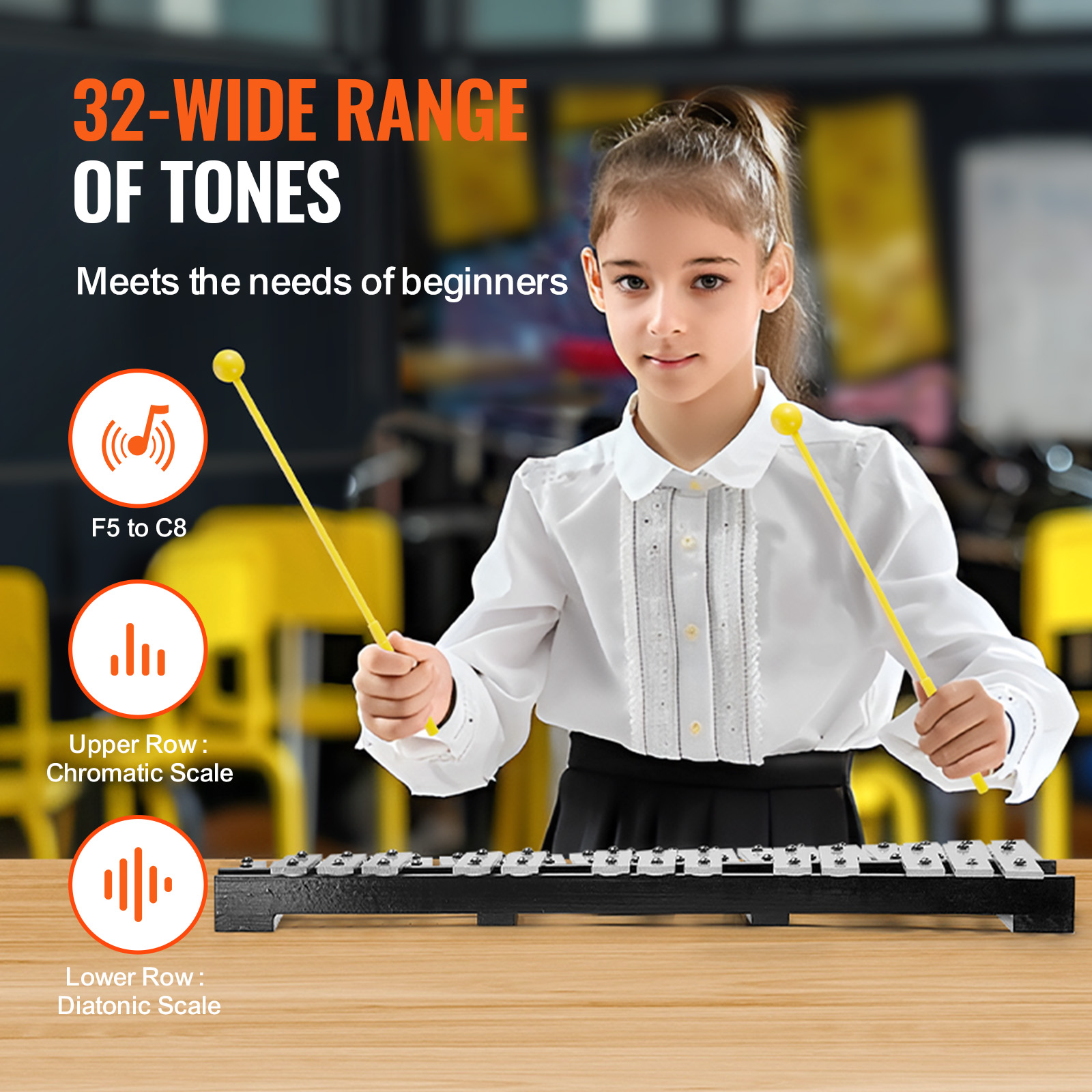 SucceBuy 32 Note Glockenspiel  – Musical Instrument Mallet recenzja i cena