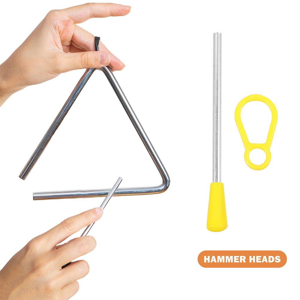 2Pcs Triangle Iron Percussion  – Musical Instrument Mallet recenzja i cena