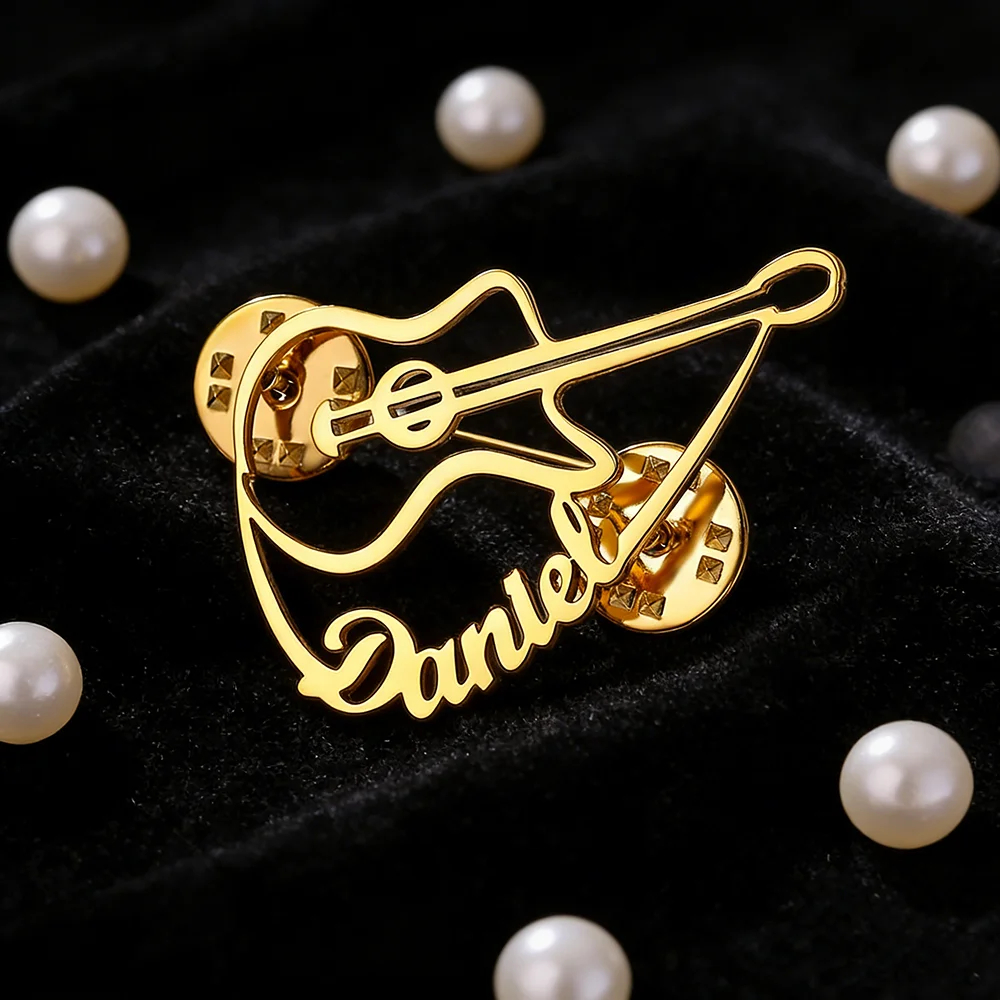 Personalized Violin Brooch Cus – Musical Instrument With Name recenzja i cena