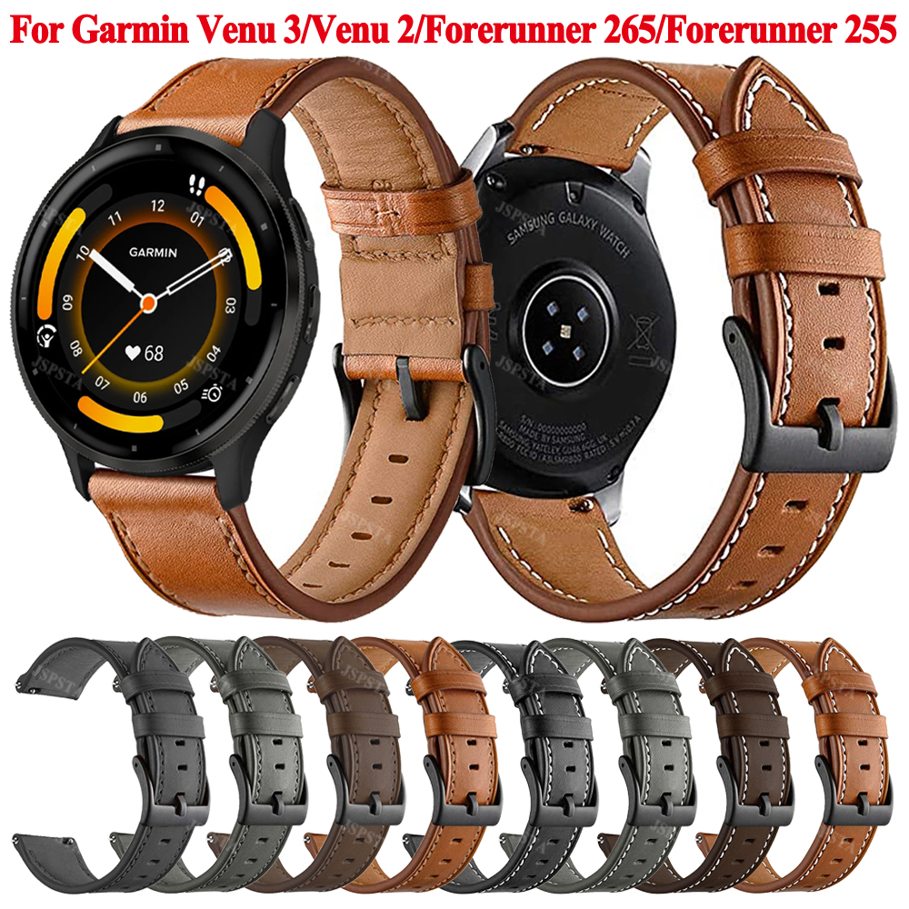 22mm Leather Strap For Garmin  – Musical Instrument Jewelry recenzja i cena
