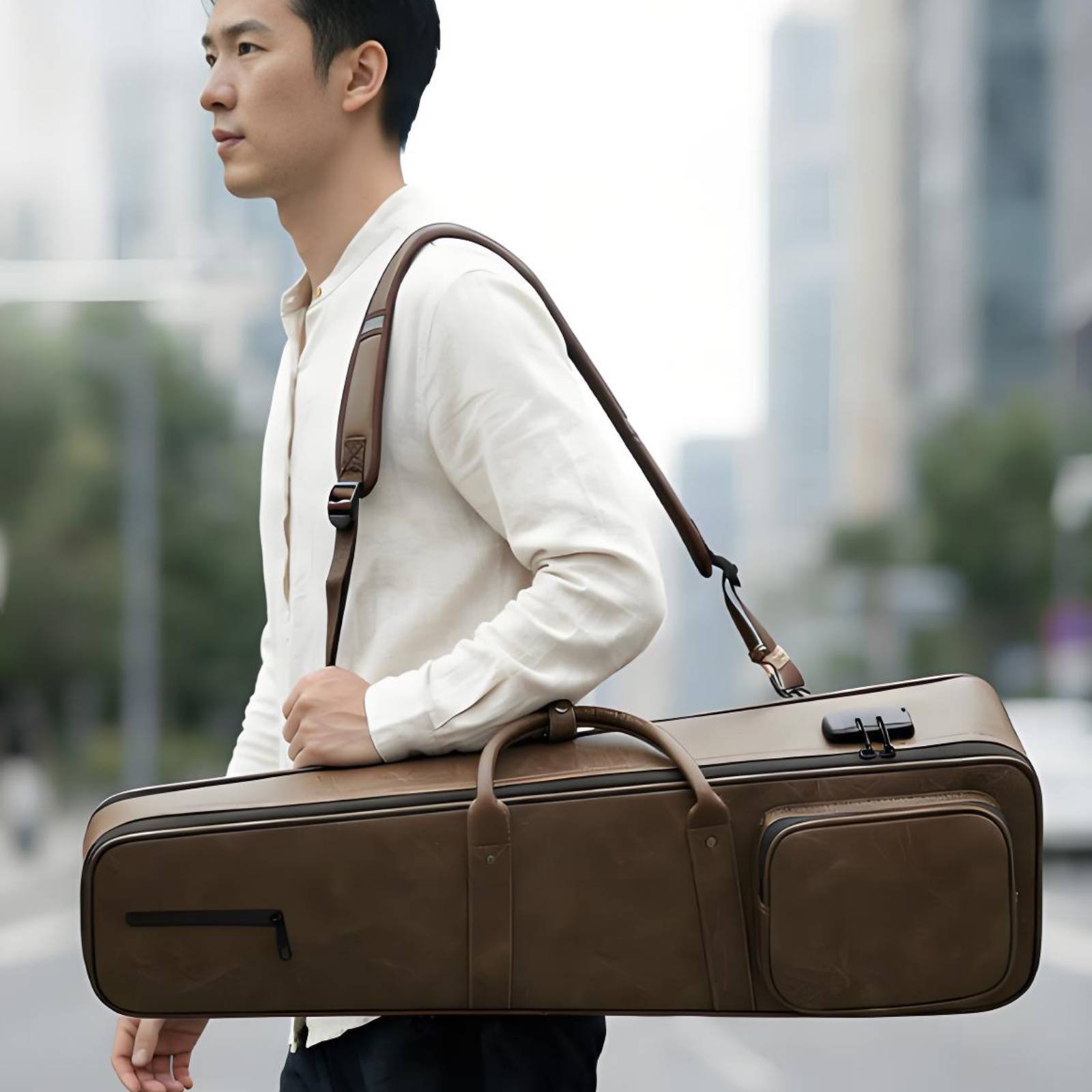 Erhu Case PU Leather Erhu Bag  – Erhu Violin Chinese recenzja i cena