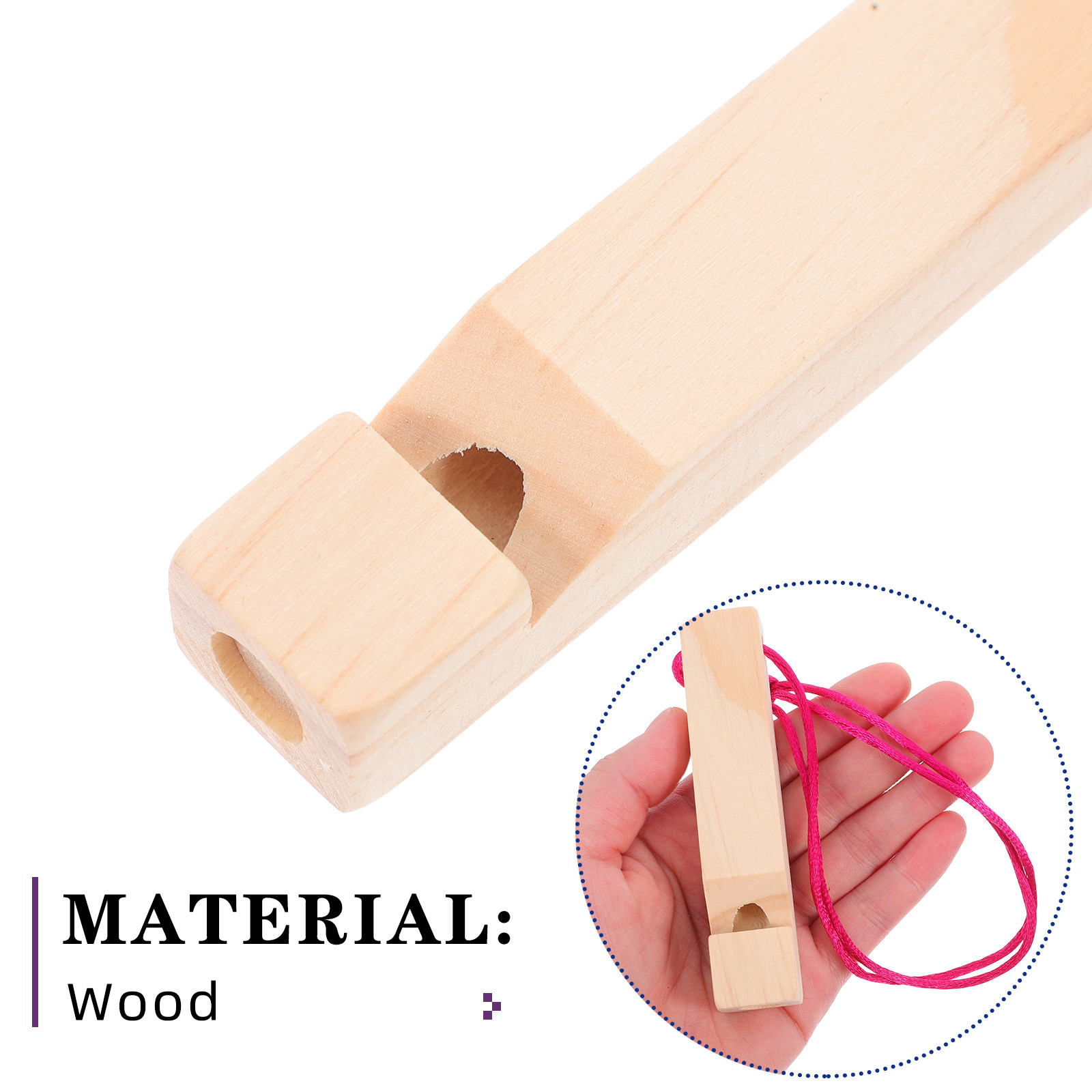 2Pcs Mini Wooden Whistle for K – Musical Instrument Diy For Kids recenzja i cena