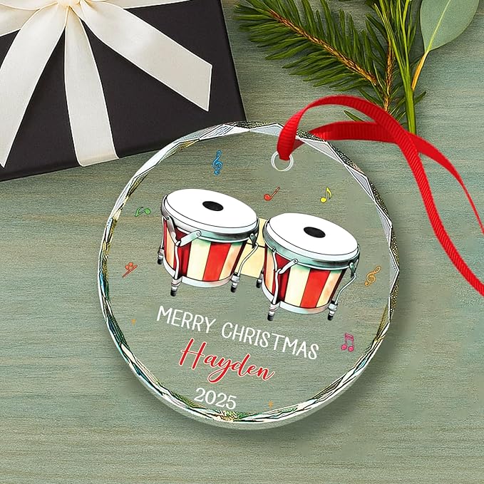 Bongo Drum Player Christmas Or – Musical Instrument With Name recenzja i cena
