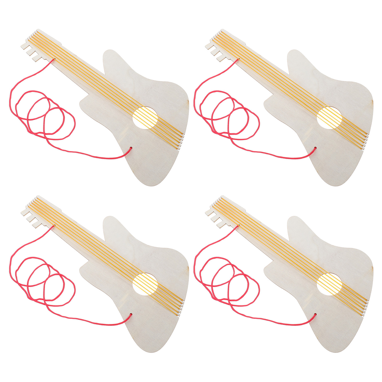 4Sets DIY Unpainted Wooden Gui – Musical Instrument Diy For Kids recenzja i cena