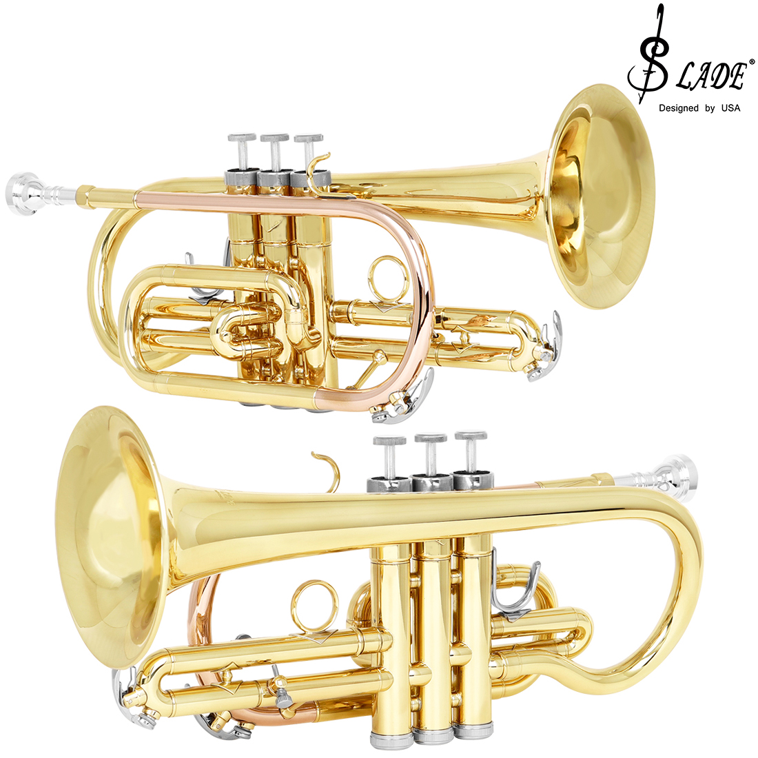 SLADE Bb Cornet Lacquer Gold B – Musical Instrument Cornet recenzja i cena
