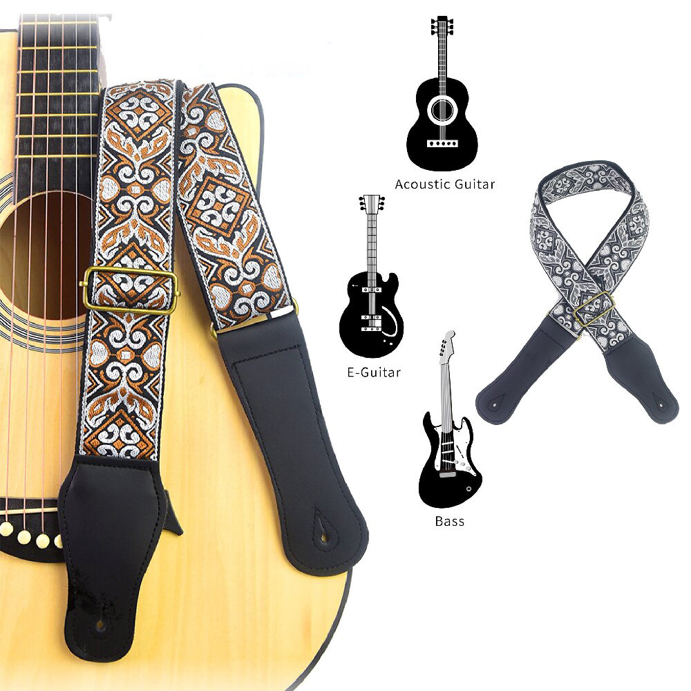 Guitar Strap Embroidered Print – Musical Instrument Organ recenzja i cena